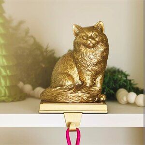 Anthropologie Animal Icon Cat Stocking Holder NEW